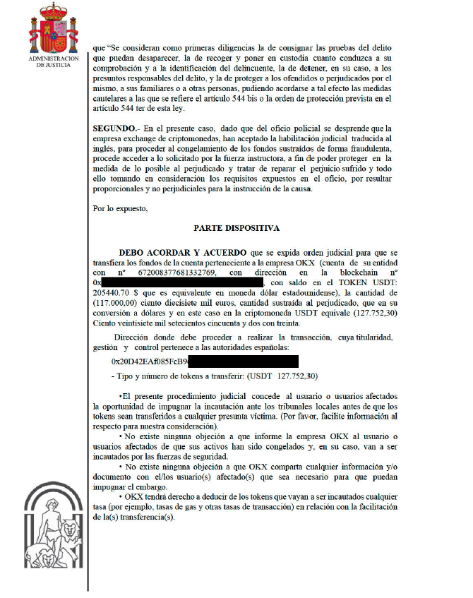 autos judiciales estafas